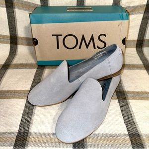TOMS Stone Grey Suede Darcy Flats